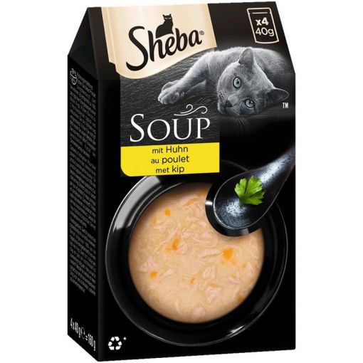 Sheba Portionsbeutel Multipack Soup mit Huhn 4 x 40g (Menge: 10 je Bestelleinheit)