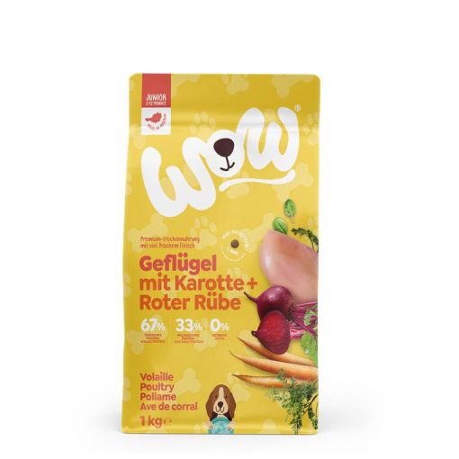 Wow Dog Trocken Minis Junior Geflügel 1kg