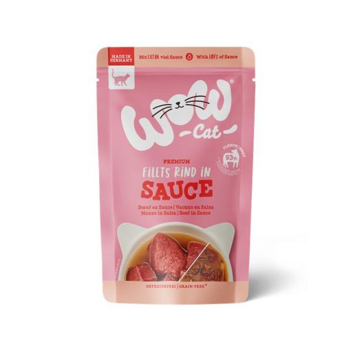 Wow Cat PB Adult Rind in Sauce 85g (Menge: 8 je Bestelleinheit)